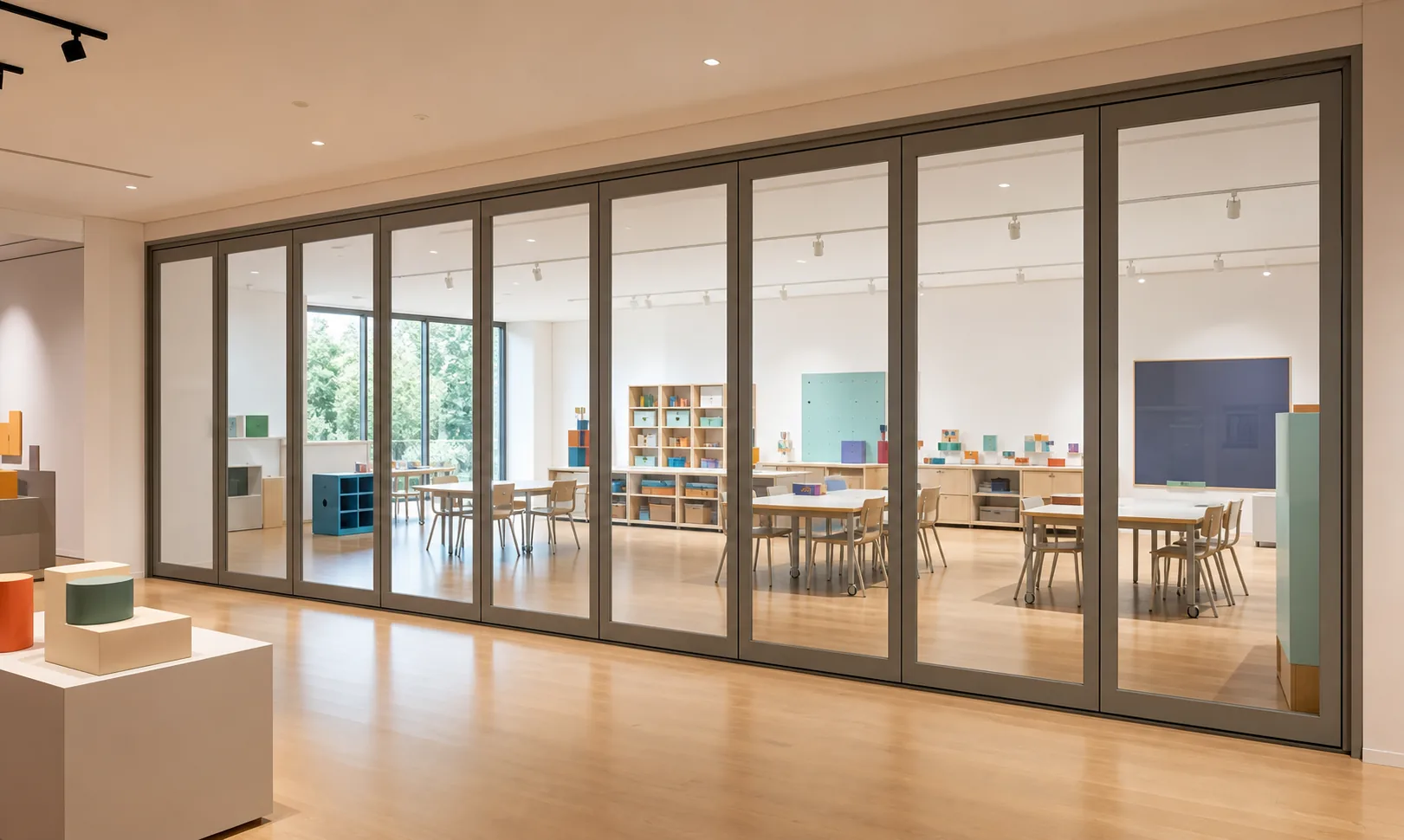 How Double-Glazed Movable Walls Support Speech Privacy — alternative interior application explanatory EBUNGE movable glass wall concept